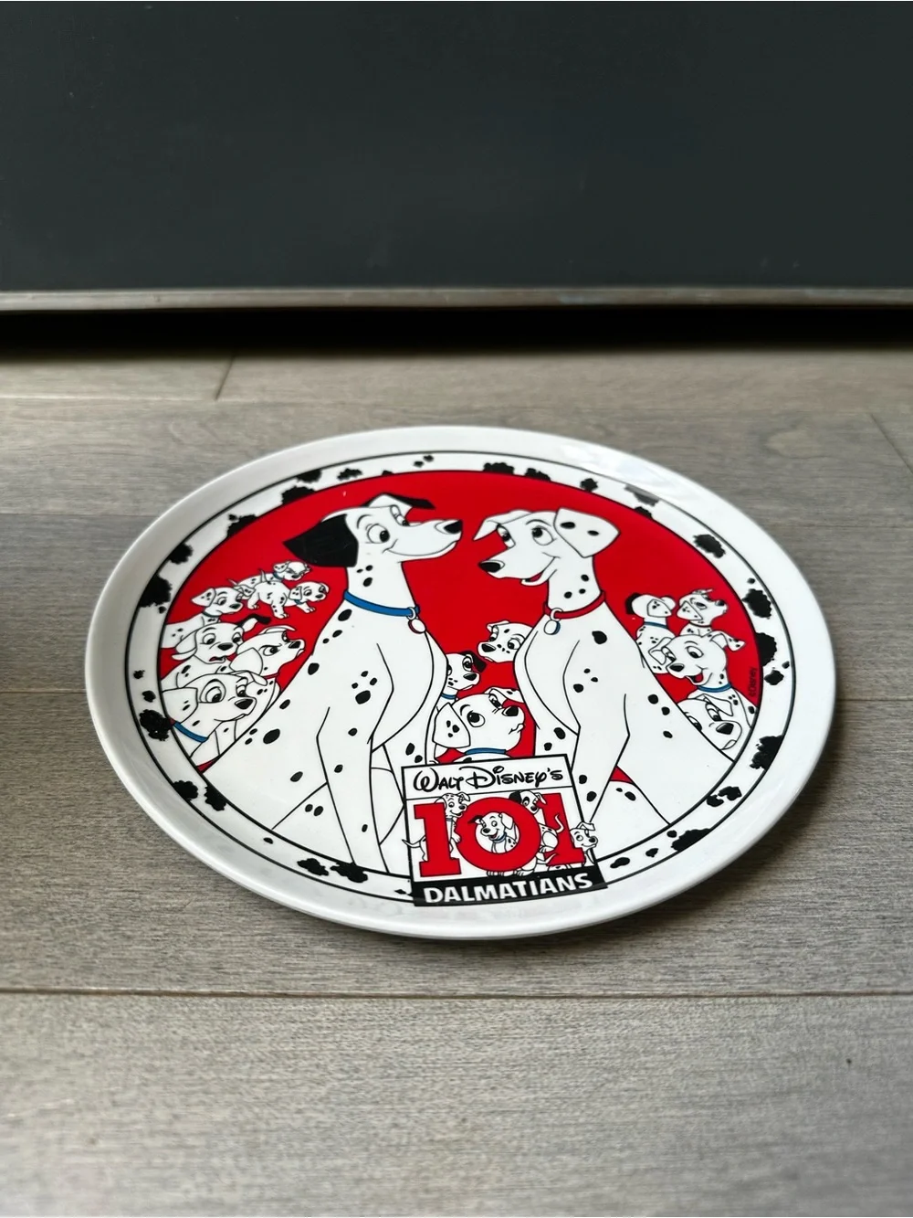 Rare Disney 101 Dalmatians Plate By ZAK Designs 1990's Vintage Dogs Collectible